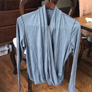 COPY - Lululemon cross front pinstripe long sleeve tshirt